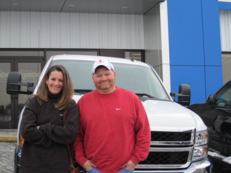  Troy and April H. and their 2011 Chevrolet Silverado.